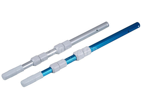 Telescopic pole with standard cam and handle in 3 sections